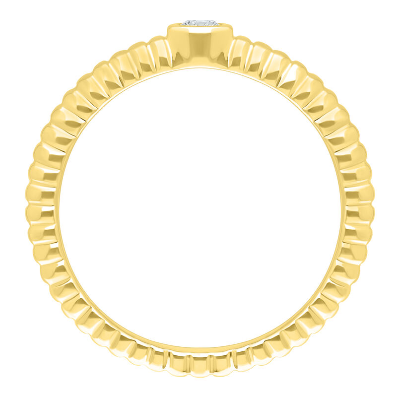 Lab Grown Diamond 1/10ctw. Bezel Fashion Ring in Gold Plated image number null